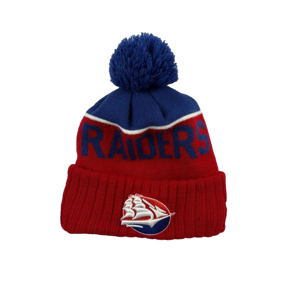 Shippensburg University Raiders Winter Hat Pom Youth New Era Red Blue